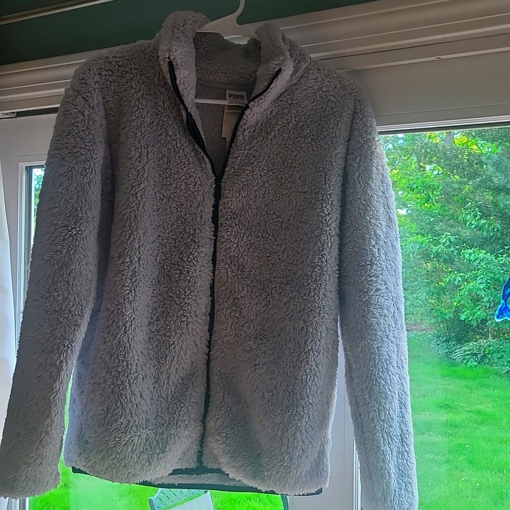 Nwt pink sherpa zip up